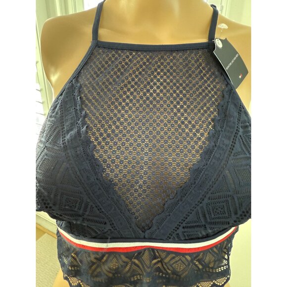 New Tommy Hilfiger lace High Neck Bralette, size large - Picture 6 of 13